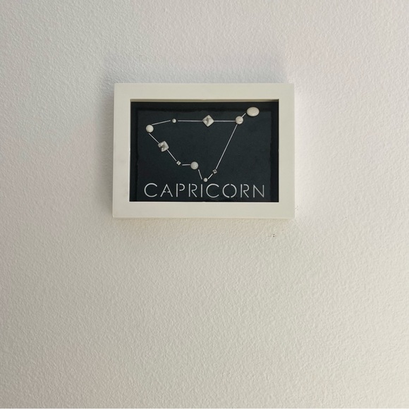 Handmade Horoscope Art CAPRICORN Star Constellation Beads Shadow Box 6x8 inches - Picture 4 of 8